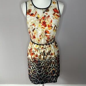 Kensie Animal Ombré Floral Dress- Small- Knee Length